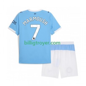 Billige Fotballdrakter Manchester City Omar Marmoush 7 Barn Hjemmedraktsett 2025/26 Kortermet